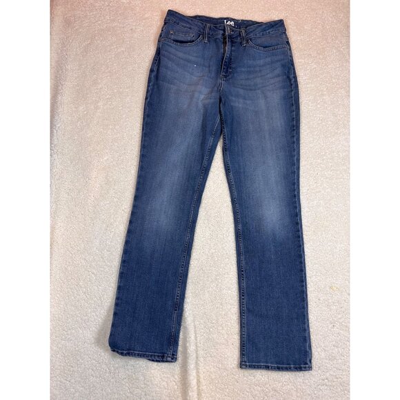Lee Style Up Women’s Jeans Blue Size 10 Medium Straight Leg - Picture 1 of 12